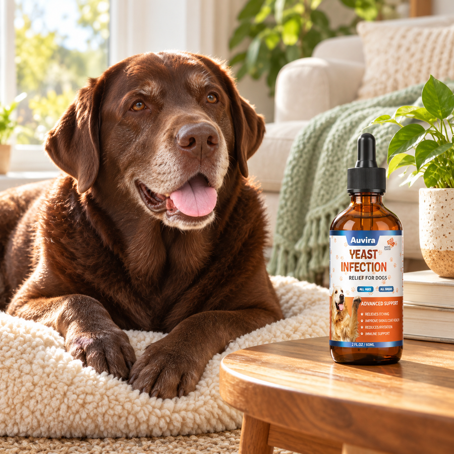 Illustrative Auvira dog drops lifestyle photo — rest