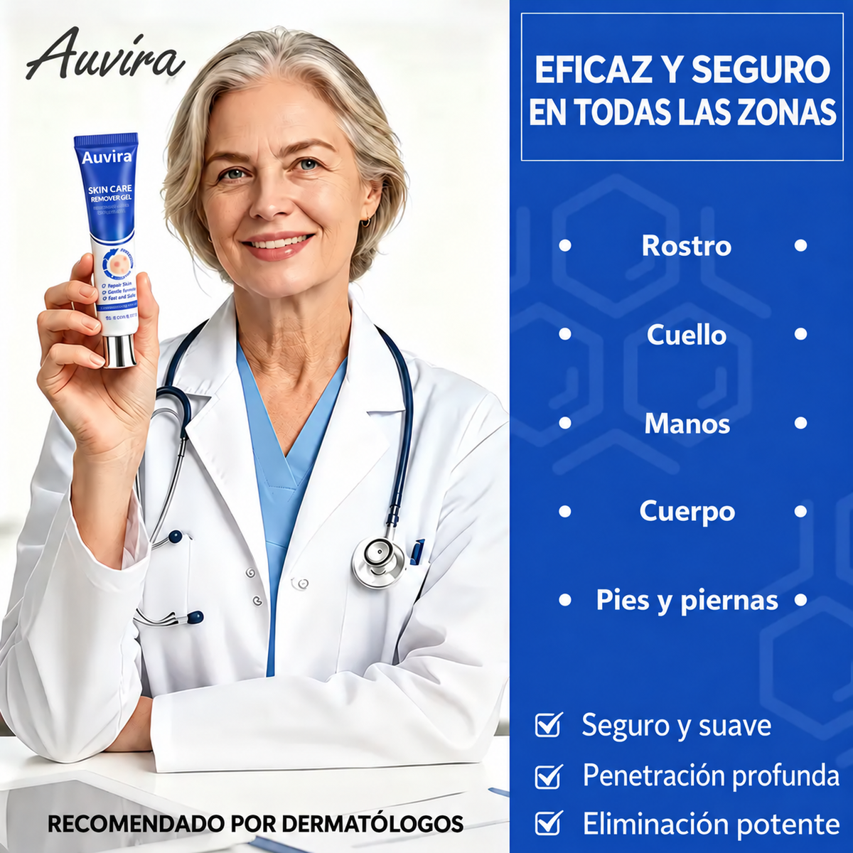 Auvira Salicylic Acid Skin Repair Gel — imagen 4 en español