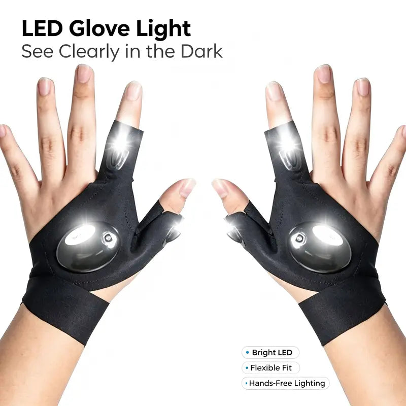 LED finger flashlight gloves — product image 1