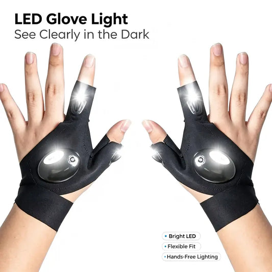 LED finger flashlight gloves — product image 1
