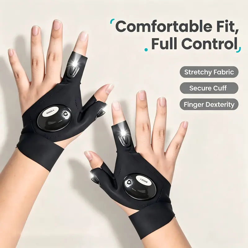 LED finger flashlight gloves — product image 11